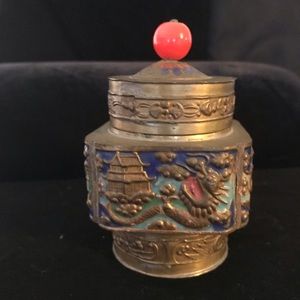 Authentic Painted Brass ❤️ Collectible Box